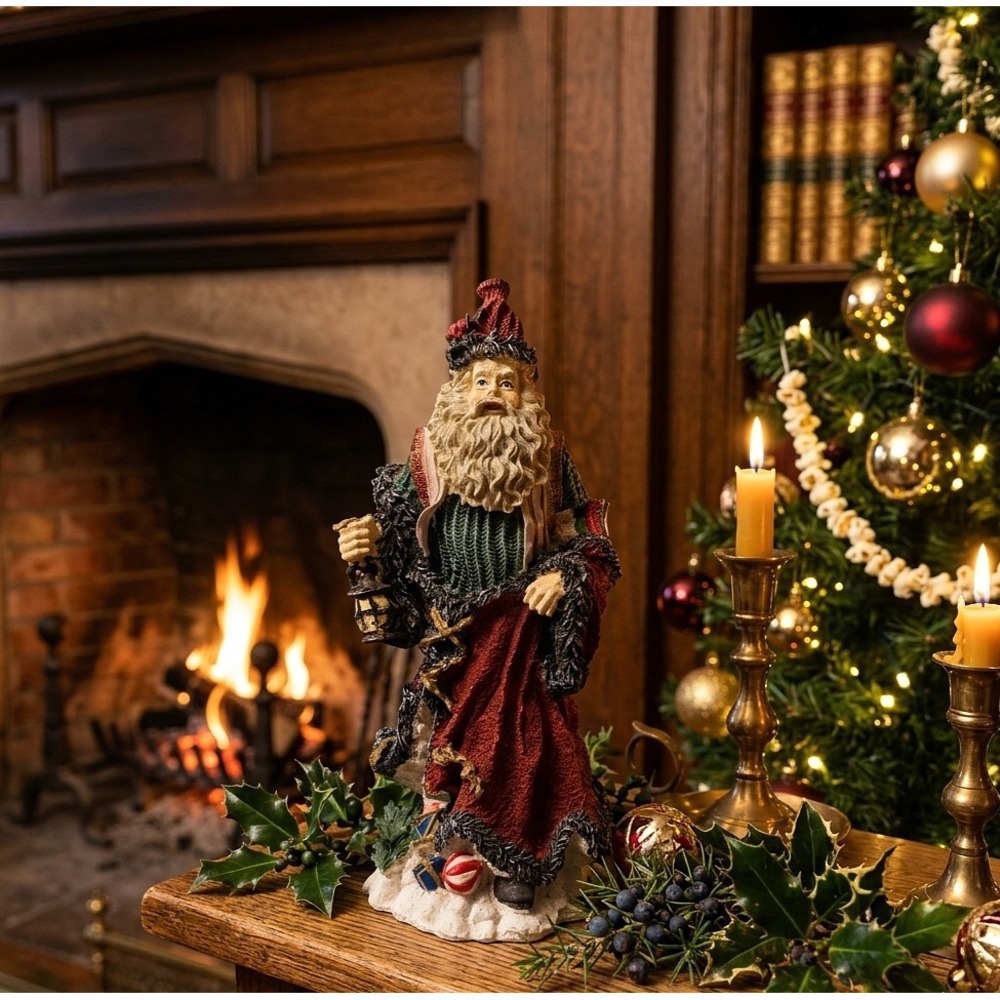Vintage Cedar Creek Collection Santa Figurine 12" Christmas Holiday Decor VTG